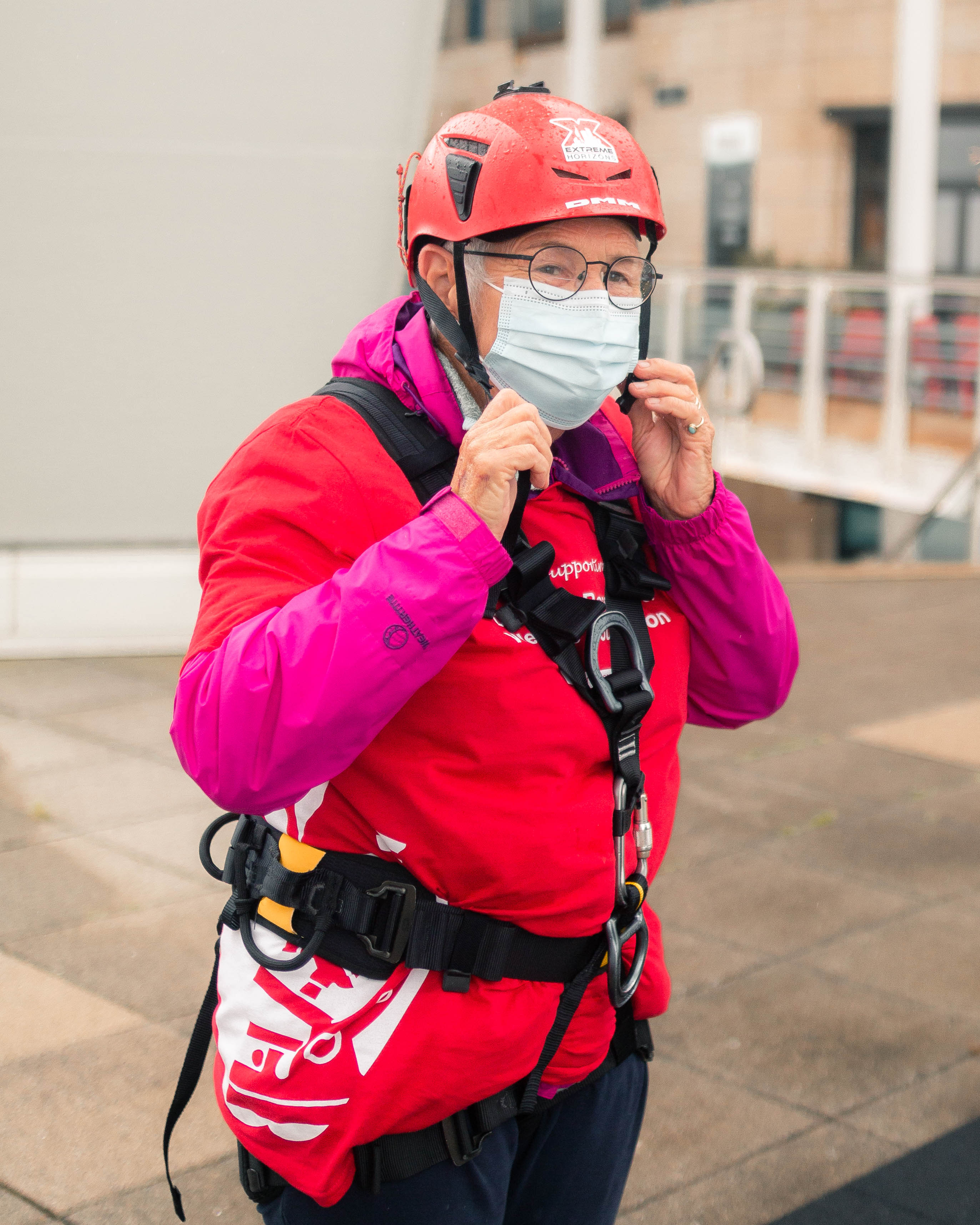 Our brave DRWF fundraiser preparing to abseil. 