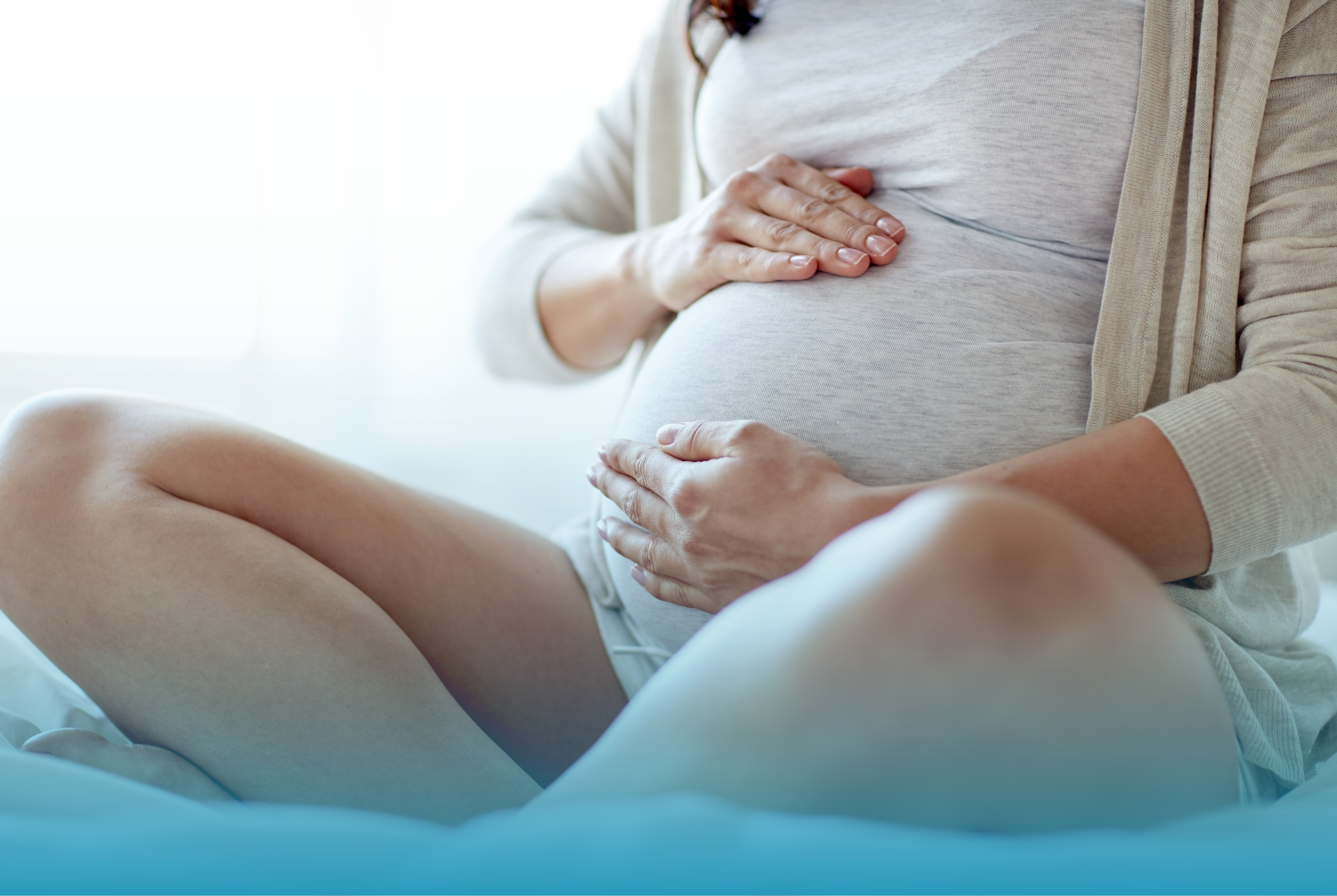 Pregnant Woman Sitting Banner