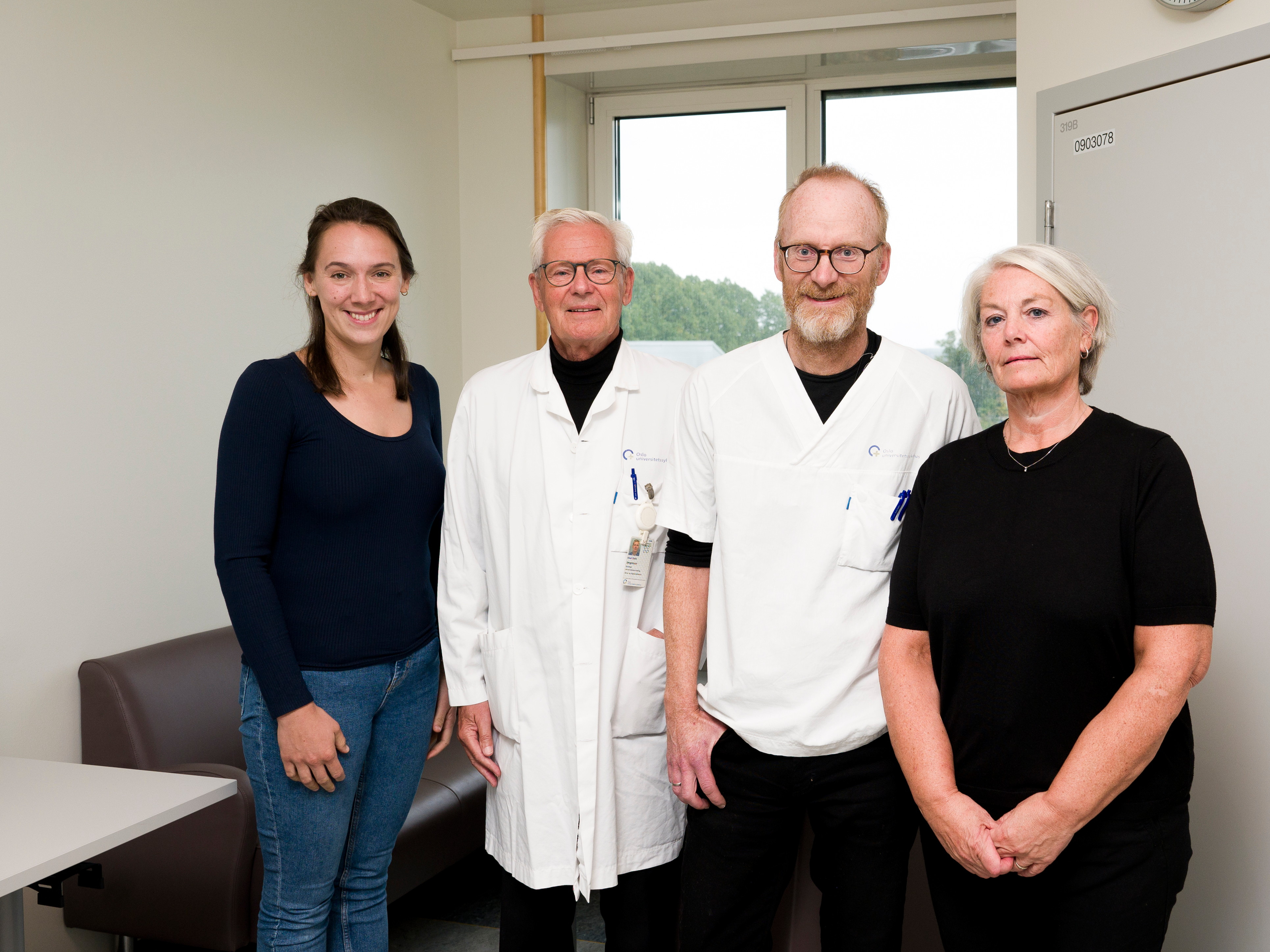 Forskergruppen bak studien består av PhD-student Ida Maria Mynarek, professor Knut Dahl-Jørgensen, overlege Lars Krogvold og studiesykepleier Trine Roald. Foto Åsne Rambøll Hillestad (UiO)