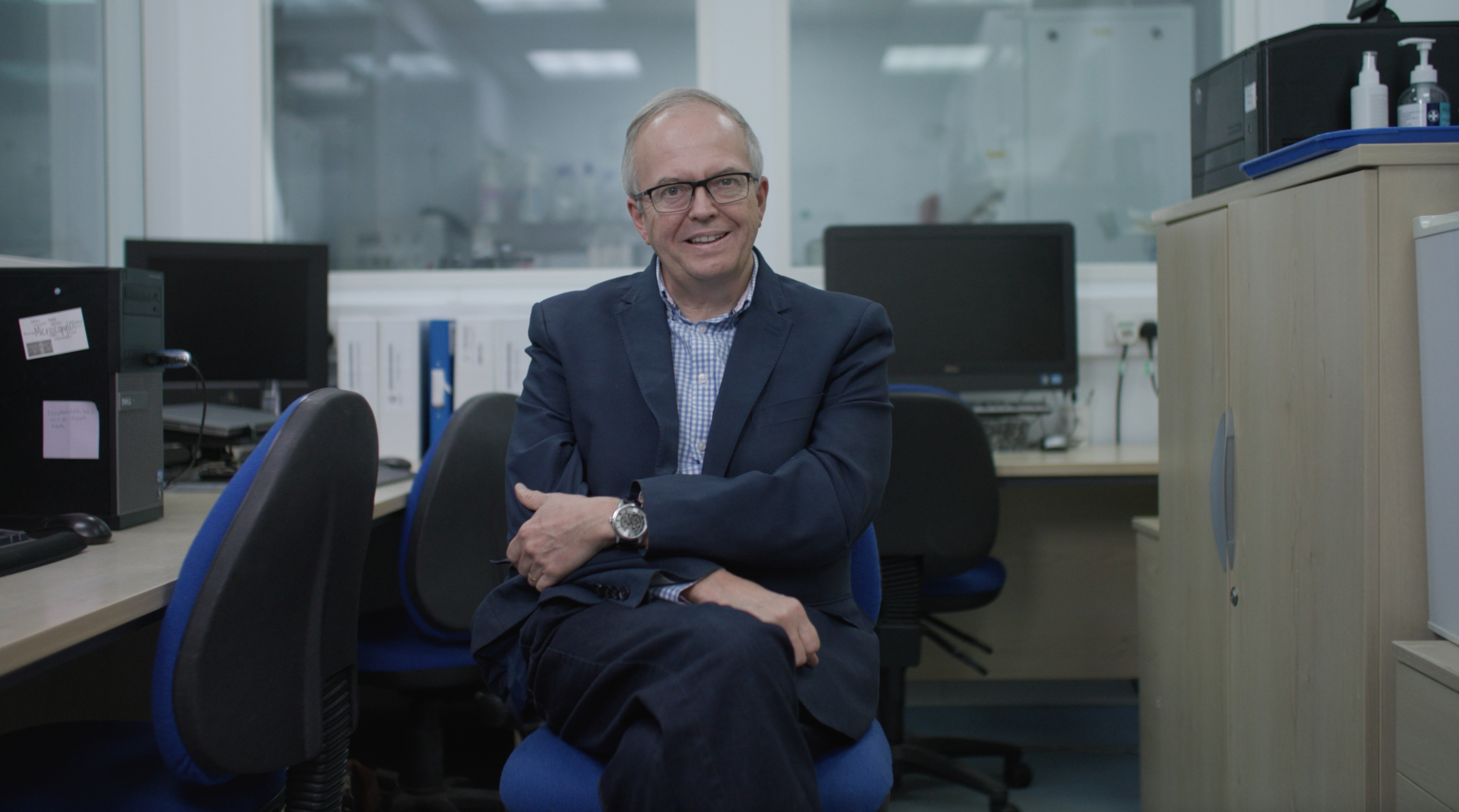 Professor Paul Johnson at his research lab. 
