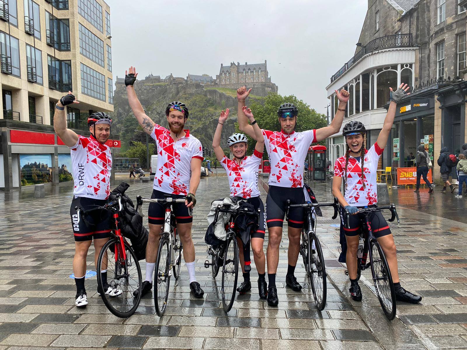 A group of our DRWF fundraisers on a cycling trip. 