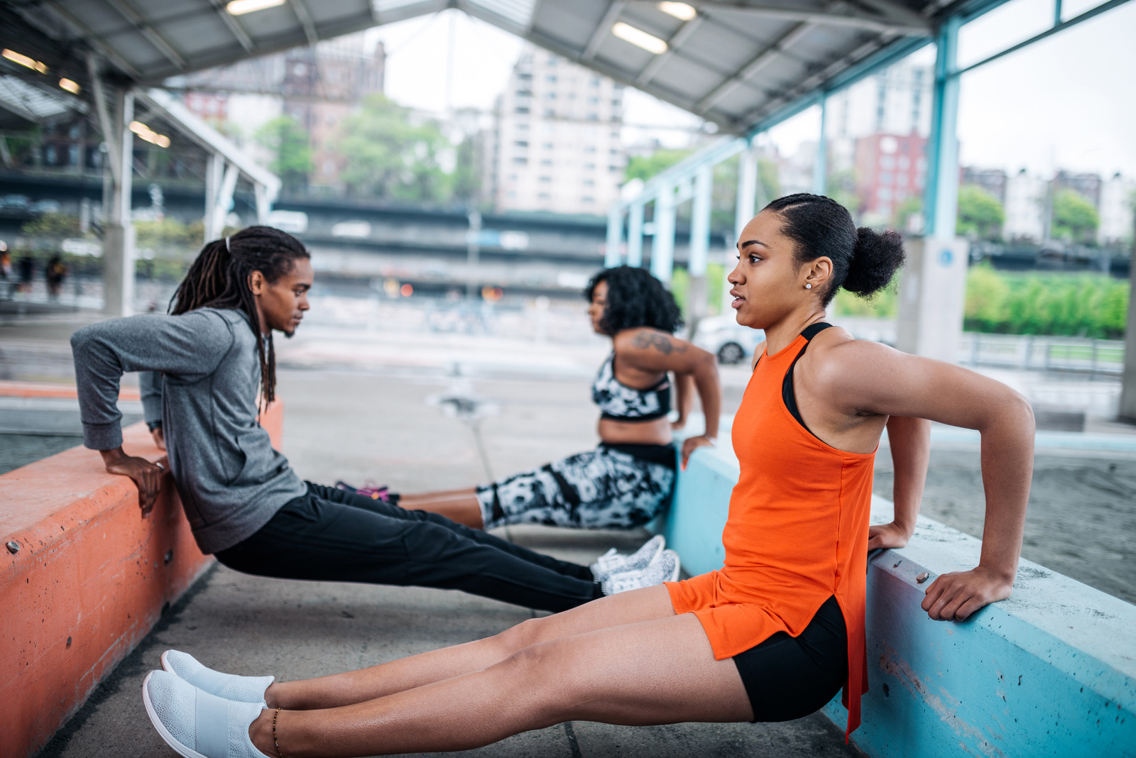 Young People Exercising Outdoors