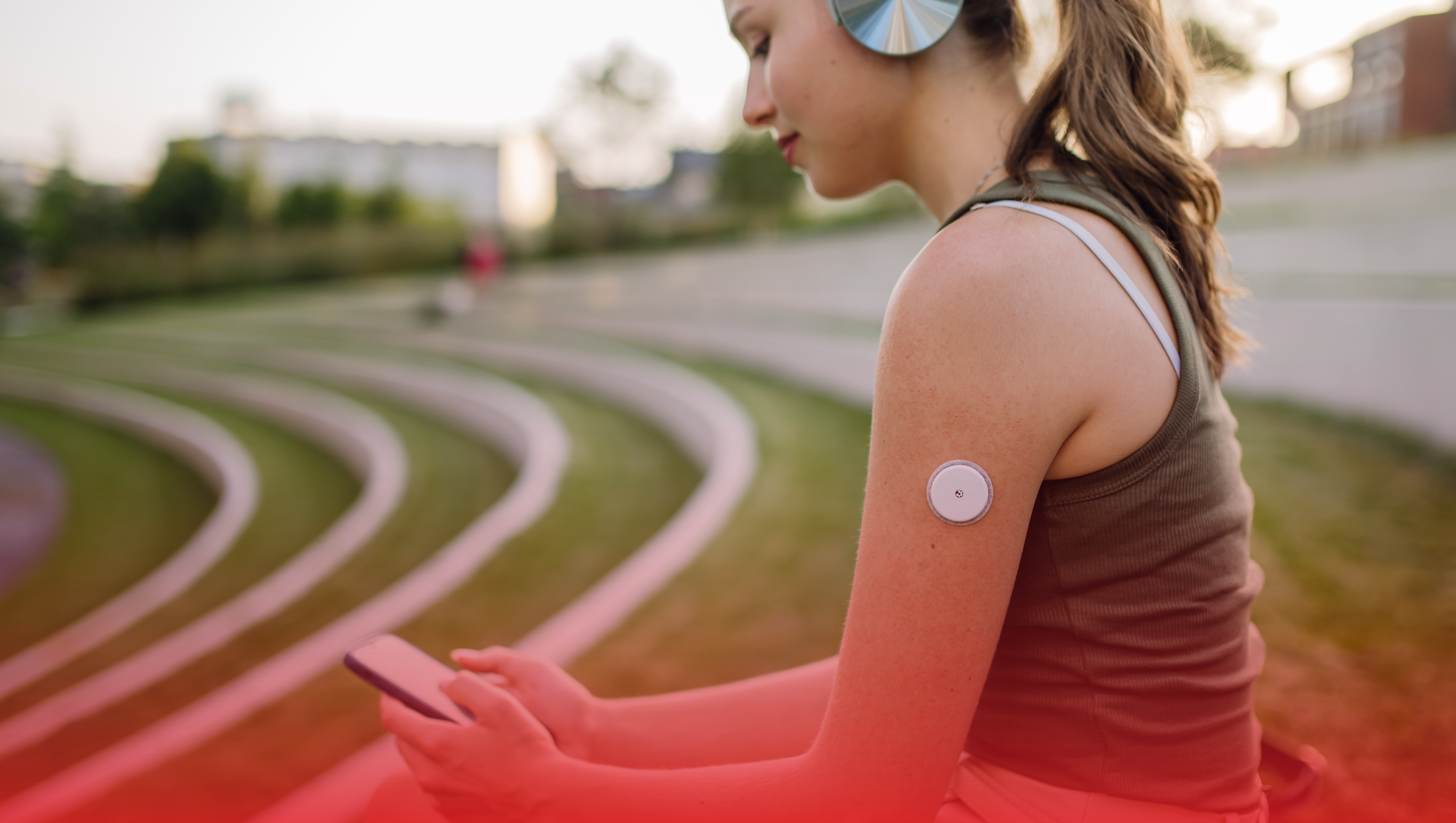 CGM Libre On Arm Sitting Banner