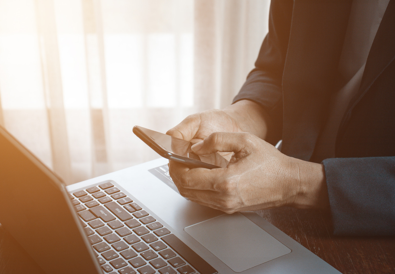 A person working from home.