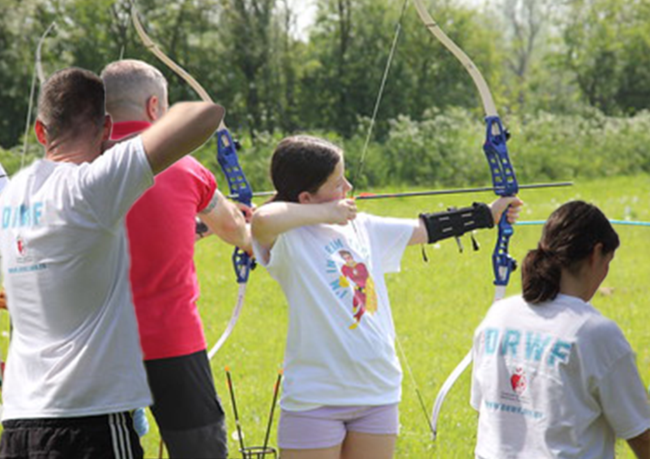 Archery at our Type 1 Diabetes Family Camp