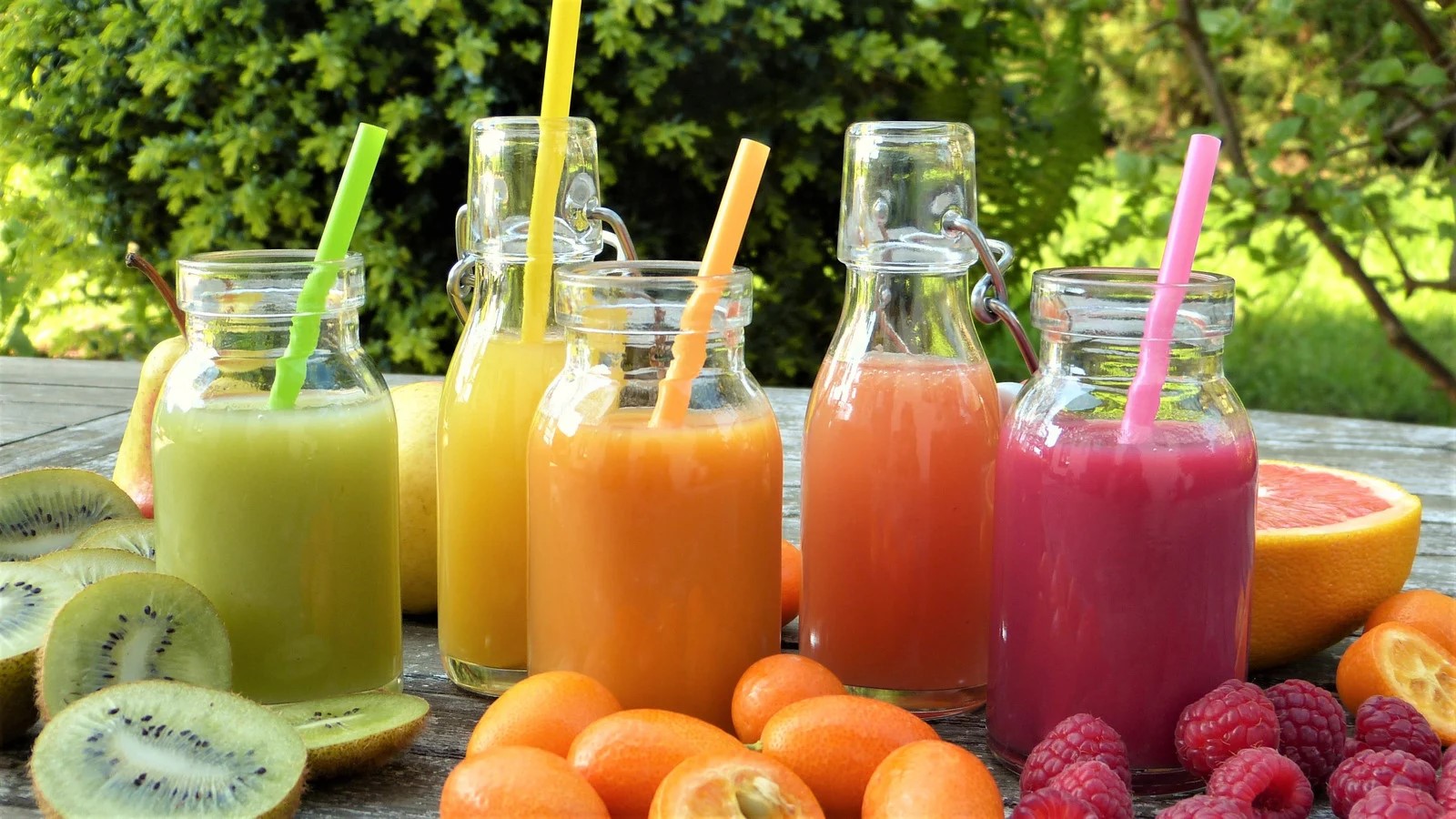 Various fruit juices. 